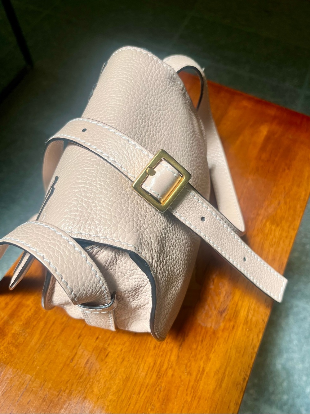 Chloe Marcie Small Pebbled Leather Crossbody in Dusty Pink with dust bag - Picture 6 of 11